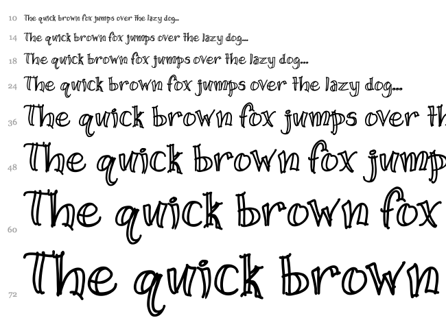 Wide Open Spaces font waterfall